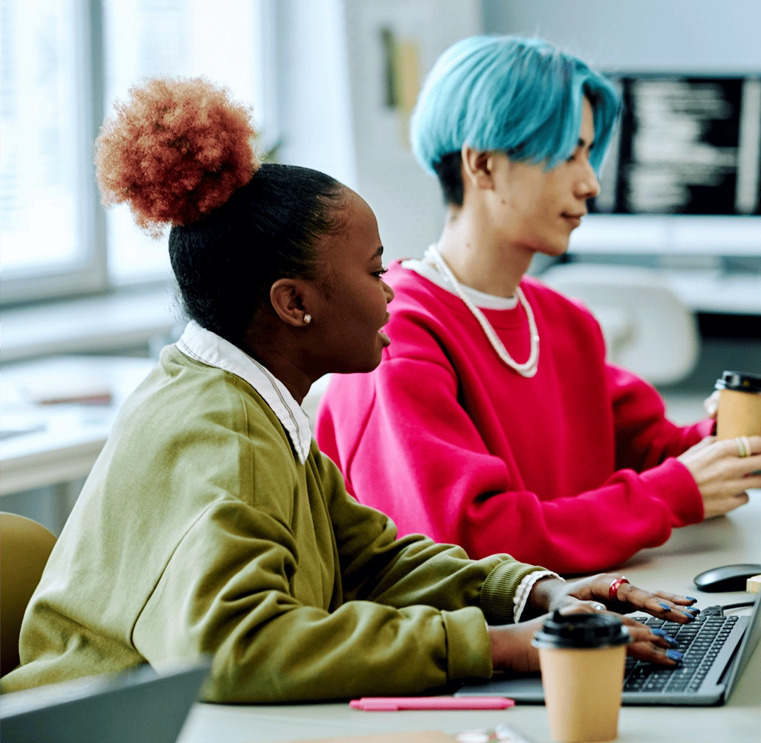 Image of young people training at Assuresoft