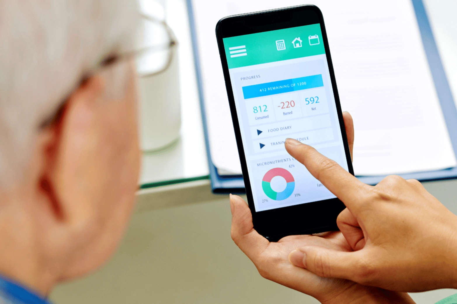 Image of a health check-up app