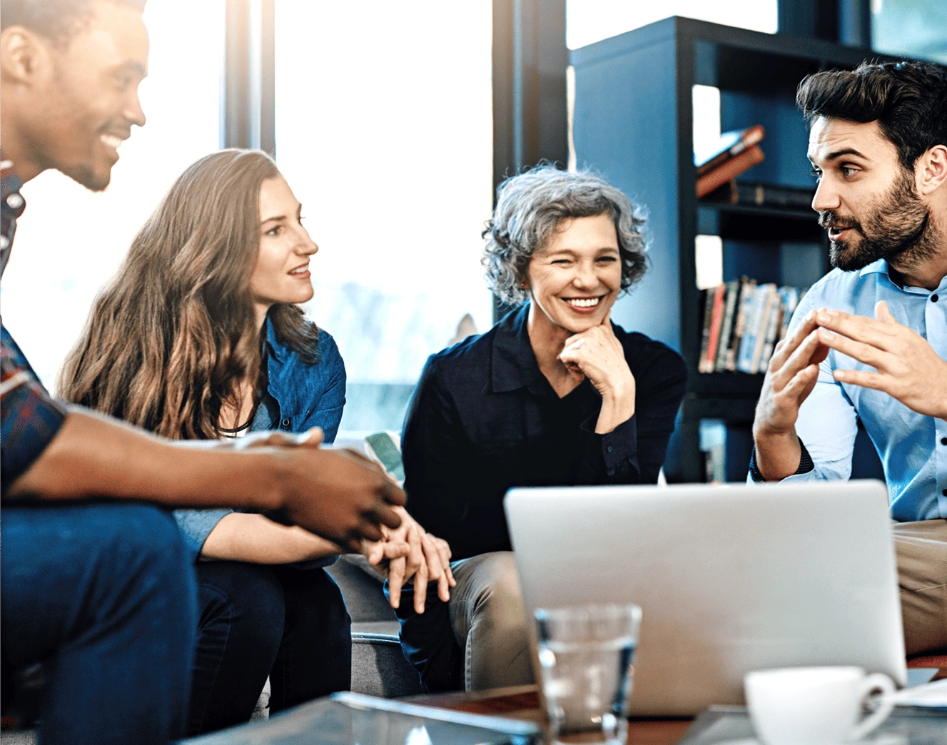 Image of people talking about the company's experience and excellence