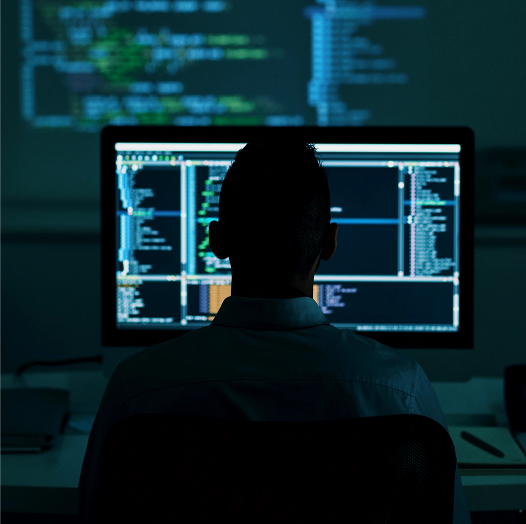 Image of a man working with PHP