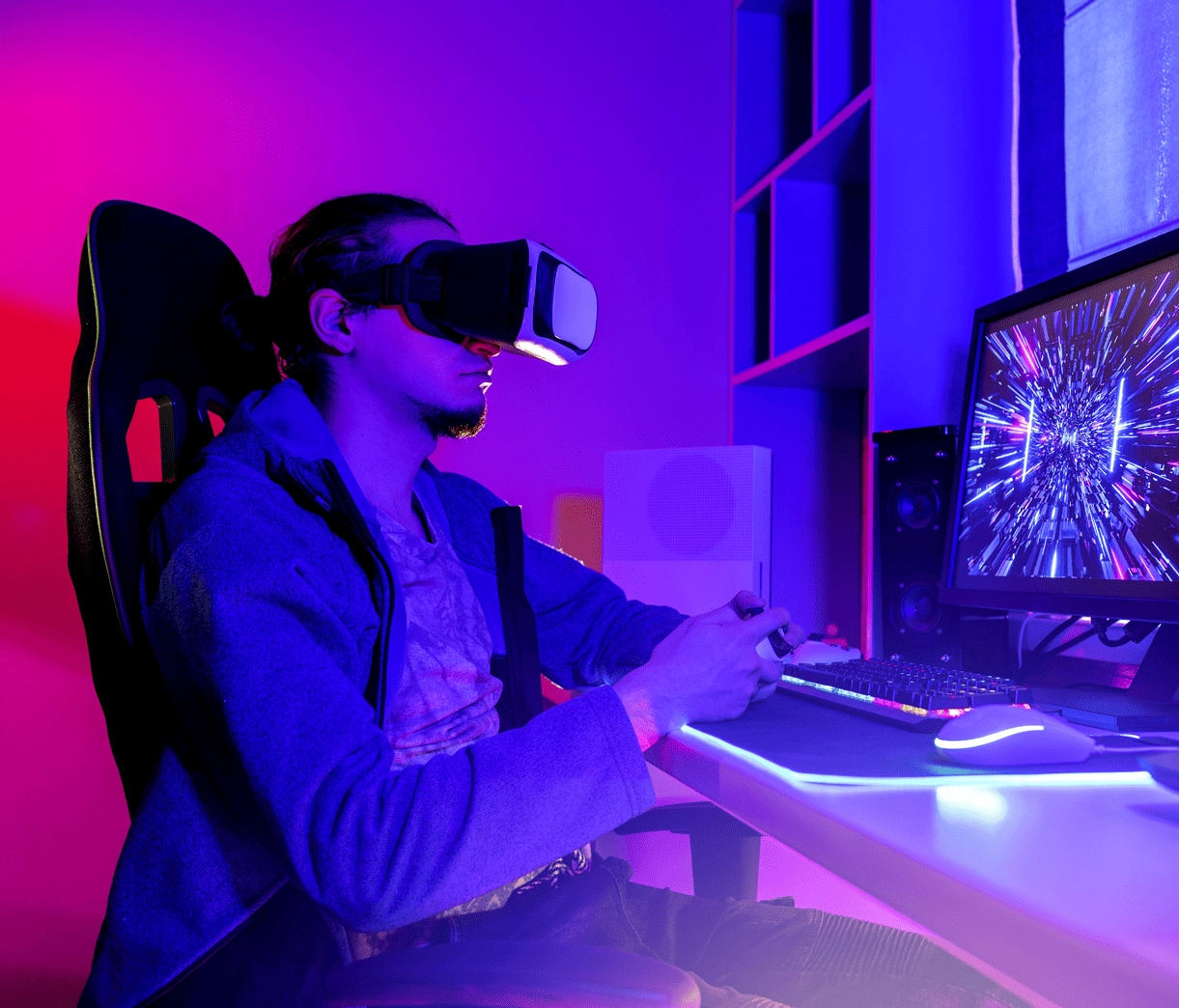 Image of a programmer working with Unreal Engine